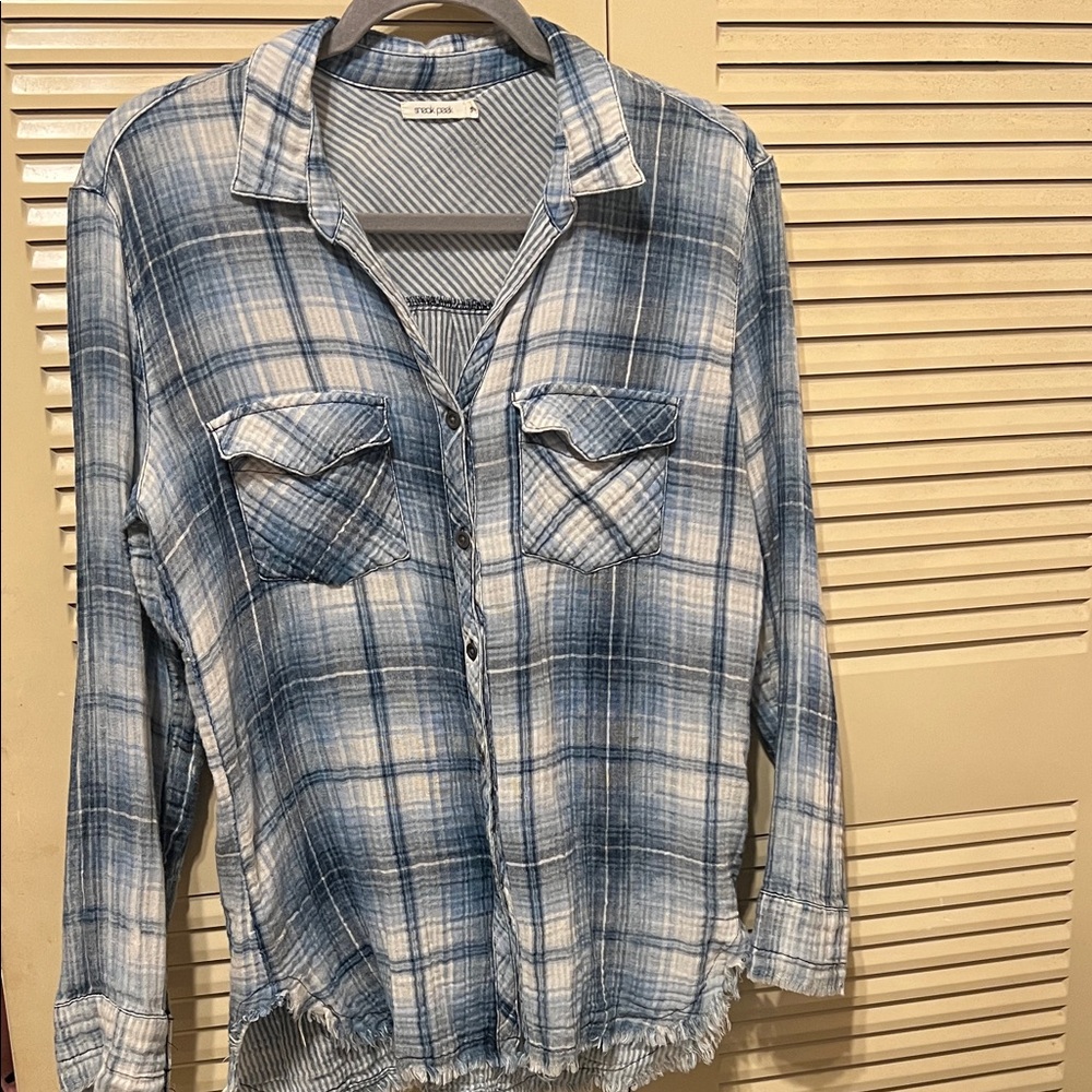 Sneak Peek Blue Striped Shirt